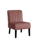 Whisen - Lot de 2 chaises d'appoint modernes, chaises sans accoudoirs élégantes en velours avec pieds en bois massif, design minimaliste