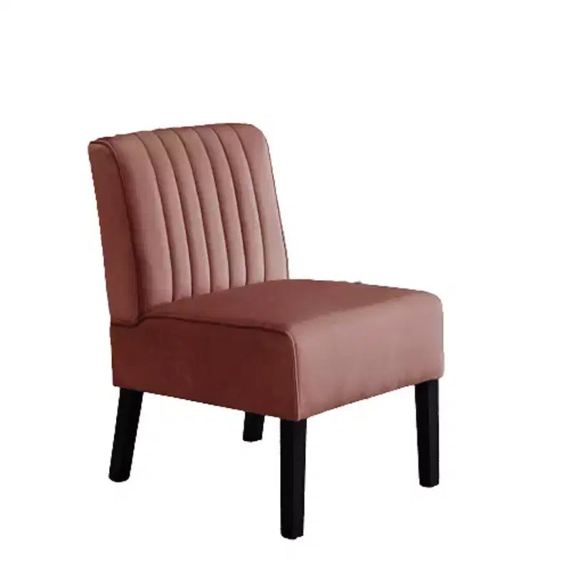 Whisen - Lot de 2 chaises d'appoint modernes, chaises sans accoudoirs élégantes en velours avec pieds en bois massif, design minimaliste