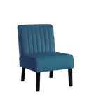 Whisen - Lot de 2 chaises d'appoint modernes, chaises sans accoudoirs élégantes en velours avec pieds en bois massif, design minimaliste