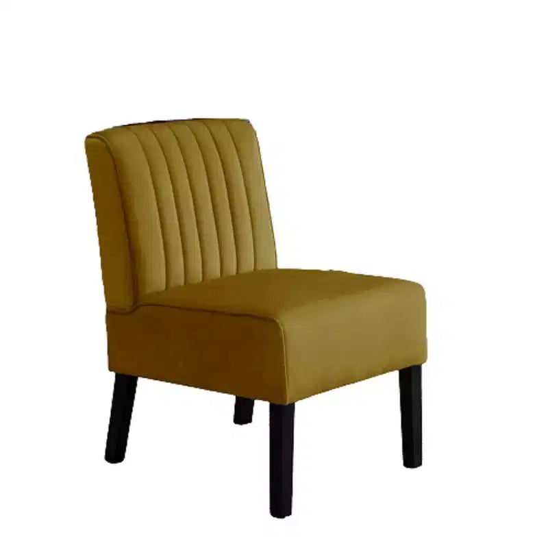 Whisen - Lot de 2 chaises d'appoint modernes, chaises sans accoudoirs élégantes en velours avec pieds en bois massif, design minimaliste