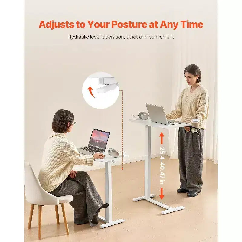 Table de lit, Table de chevet mobile avec roulettes cachées, Bureau d'ordinateur portable roulant réglable en hauteur avec porte-gobelet, Blanc