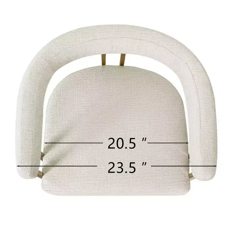 Lot de 4 chaises de salle à manger modernes rembourrées avec accoudoirs, dossier incurvé, pieds en métal doré, chaises de salle à manger pour cuisine ou salle à manger-Panipeachy