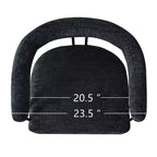 Lot de 4 chaises de salle à manger modernes rembourrées avec accoudoirs, dossier incurvé, pieds en métal doré, chaises de salle à manger pour cuisine ou salle à manger-Panipeachy