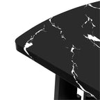GDFStudio Hawkins 63 Table à manger moderne effet marbre avec pieds géométriques robustes