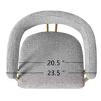 Lot de 3 tabourets de bar à hauteur de comptoir avec dossiers et accoudoirs, chaises modernes en chenille pour îlot de cuisine avec pieds en métal doré - Panipeachy