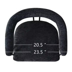Lot de 3 tabourets de bar à hauteur de comptoir avec dossiers et accoudoirs, chaises modernes en chenille pour îlot de cuisine avec pieds en métal doré - Panipeachy