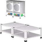 Laundry Pedestals Base with Storage Shelf, 800Lbs Capacity,Washer and Dryer Stand Universal Platform, 2PCS