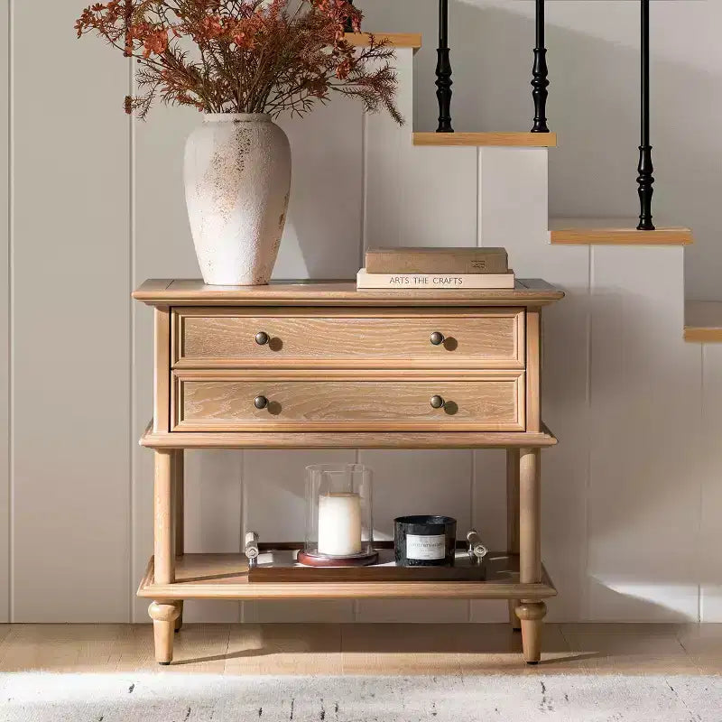 Lajos Table d'appoint 62,2 cm de haut à 1 tiroir avec prises et ports USB intégrés|ARTFUL LIVING DESIGNS