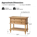 Lajos Table d'appoint 62,2 cm de haut à 1 tiroir avec prises et ports USB intégrés|ARTFUL LIVING DESIGNS