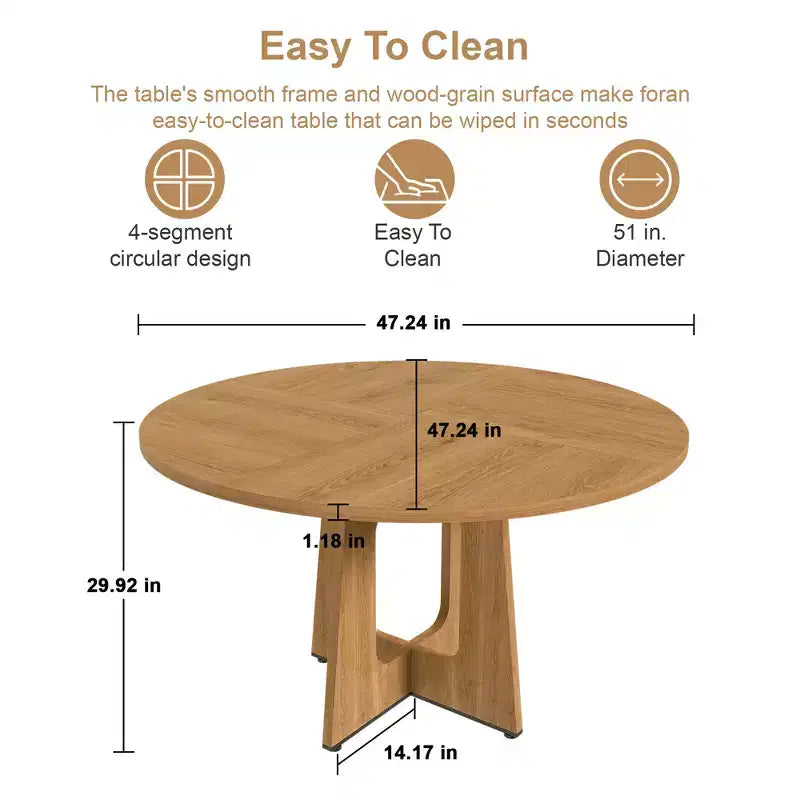 Table à manger ronde Lloyd Modern 47 GDFStudio