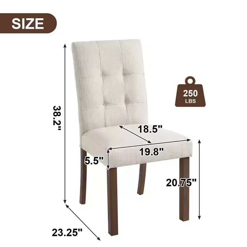 Chaises de salle à manger modernes en bois GDFStudio Keller avec dossier et pieds en bois (lot de 4)
