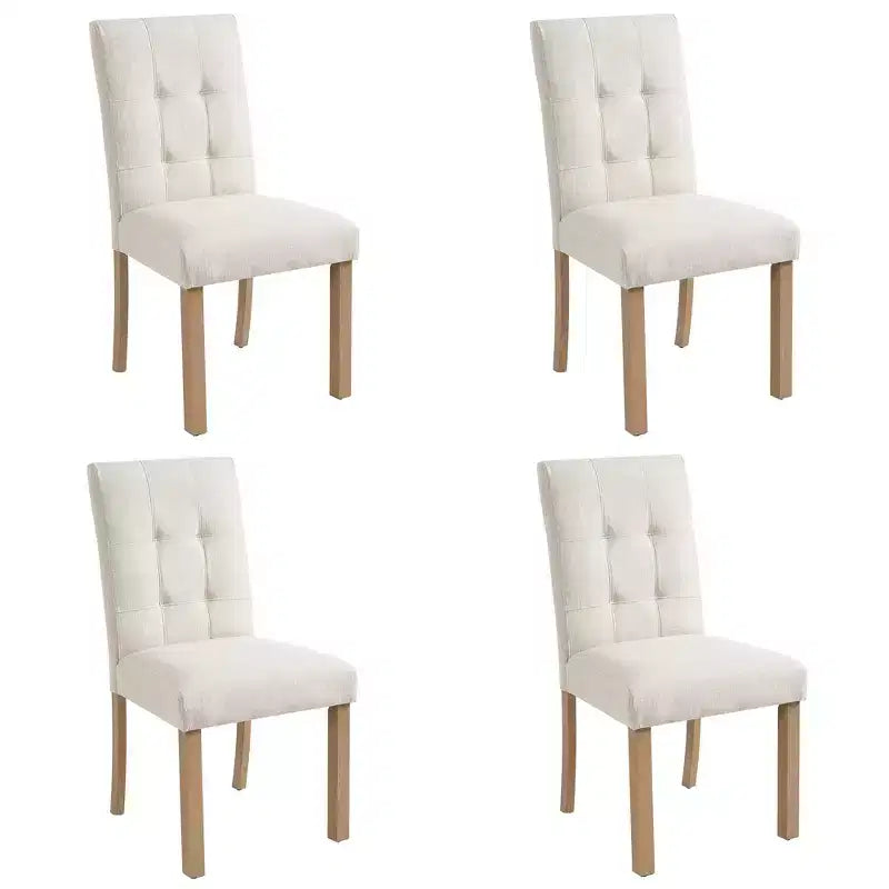 Chaises de salle à manger modernes en bois GDFStudio Keller avec dossier et pieds en bois (lot de 4)