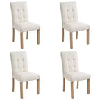 Chaises de salle à manger modernes en bois GDFStudio Keller avec dossier et pieds en bois (lot de 4)
