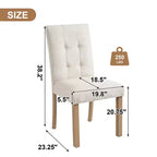 Chaises de salle à manger modernes en bois GDFStudio Keller avec dossier et pieds en bois (lot de 4)