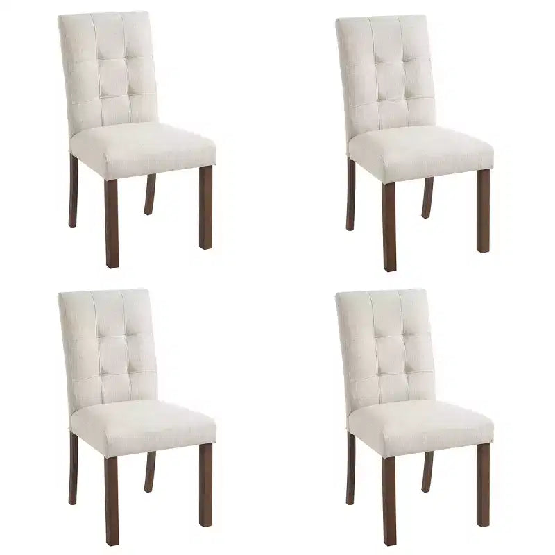Chaises de salle à manger modernes en bois GDFStudio Keller avec dossier et pieds en bois (lot de 4)