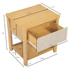 Ensemble de 2 tables de nuit modernes en bois avec tiroir, tables de chevet de style ferme pour chambre ou salon - Panipeachy