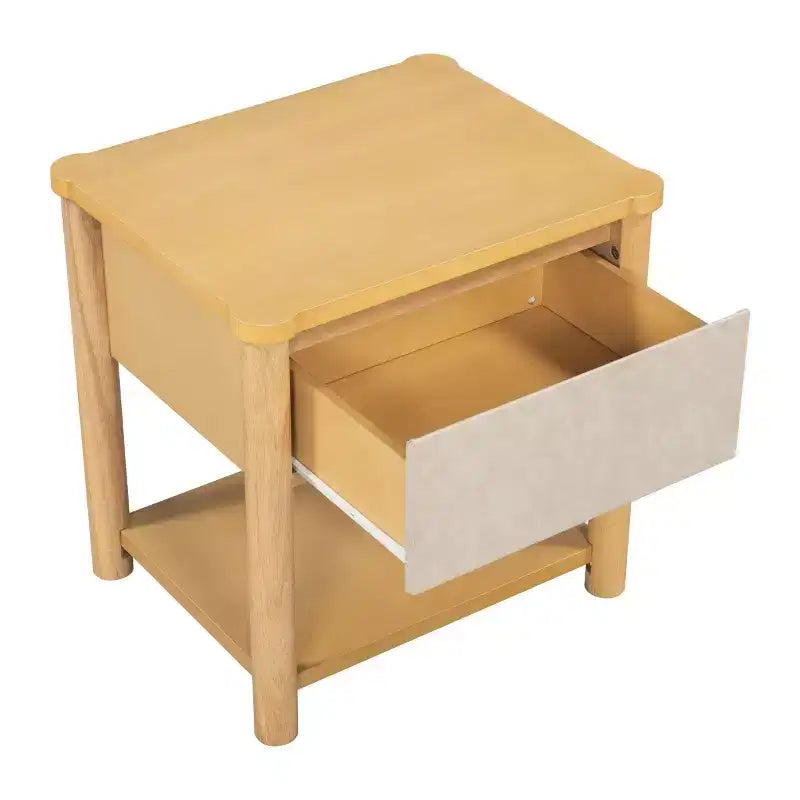 Ensemble de 2 tables de nuit modernes en bois avec tiroir, tables de chevet de style ferme pour chambre ou salon - Panipeachy
