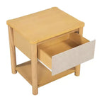 Ensemble de 2 tables de nuit modernes en bois avec tiroir, tables de chevet de style ferme pour chambre ou salon - Panipeachy