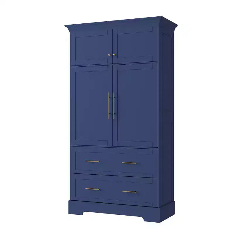 Whisen 72,6'' H Meuble de cuisine autoportant, Buffets, Grand placard de rangement avec 4 portes