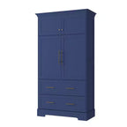 Whisen 72,6'' H Meuble de cuisine autoportant, Buffets, Grand placard de rangement avec 4 portes