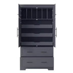 Whisen 72,6'' H Meuble de cuisine autoportant, Buffets, Grand placard de rangement avec 4 portes