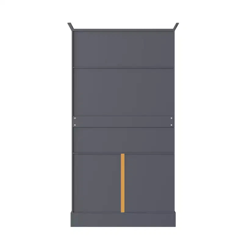 Whisen 72,6'' H Meuble de cuisine autoportant, Buffets, Grand placard de rangement avec 4 portes