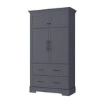 Whisen 72,6'' H Meuble de cuisine autoportant, Buffets, Grand placard de rangement avec 4 portes