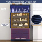 Whisen 72,6'' H Meuble de cuisine autoportant, Buffets, Grand placard de rangement avec 4 portes