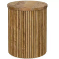 Karl 18 inch Wide Solid Mango Industrial Contemporary Accent Table, Assembled