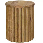 Karl 18 inch Wide Solid Mango Industrial Contemporary Accent Table, Assembled