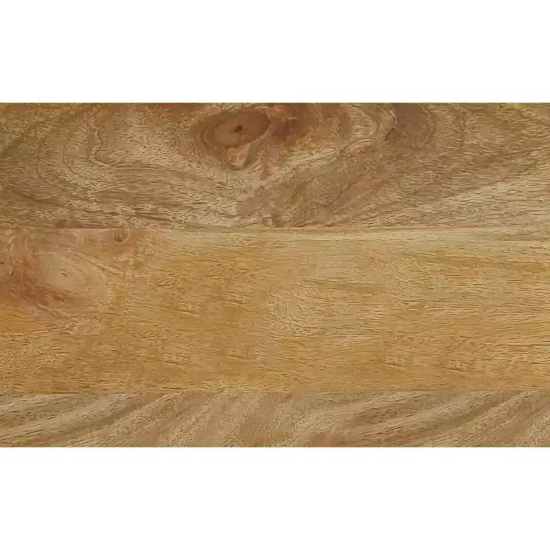 Table d'appoint contemporaine industrielle Karl en manguier massif, 45,7 cm de large, assemblée