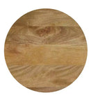 Table d'appoint contemporaine industrielle Karl en manguier massif, 45,7 cm de large, assemblée