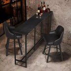 Table de salle à manger/bar hauteur comptoir Karl Home 71'' avec cadre métallique, table de canapé de pub pour cuisine et salon