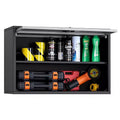 VIYET 19.7 Metal Wall Cabinet-Up-Flip Door, 240LBS Load,Fit for Garage, Basement, Kitchen, Warehouse Assembly Required