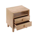 Christopher Knight Home Ramona Table de chevet moderne avec 2 tiroirs et étagère ouverte