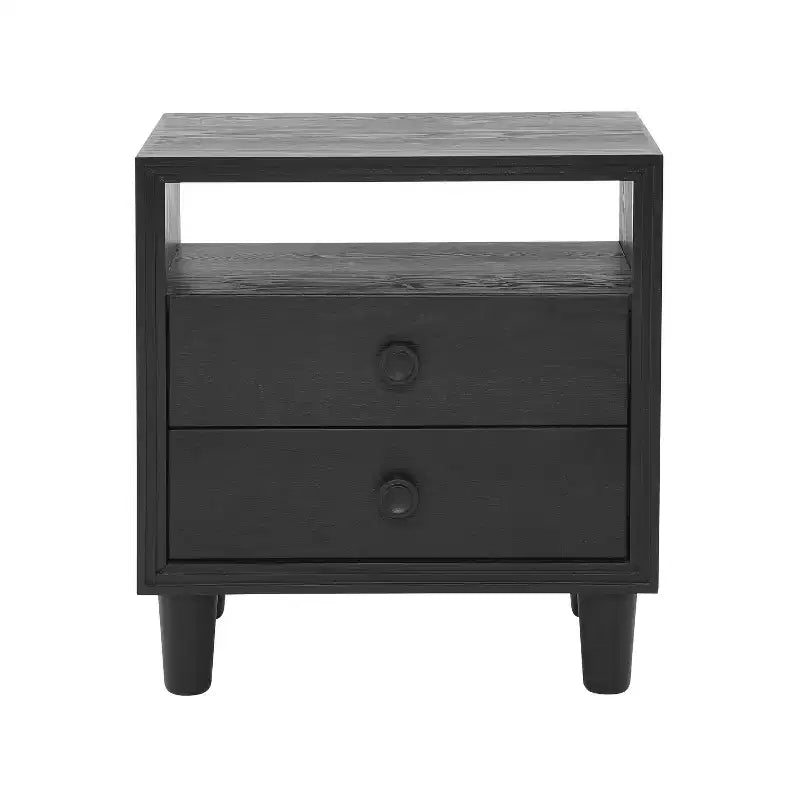 Christopher Knight Home Ramona Table de chevet moderne avec 2 tiroirs et étagère ouverte