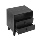 Christopher Knight Home Ramona Table de chevet moderne avec 2 tiroirs et étagère ouverte
