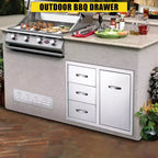 Tiroirs de cuisine d'extérieur en acier inoxydable COZONY, meuble de rangement encastré étanche pour îlots de barbecue, patio, jardin