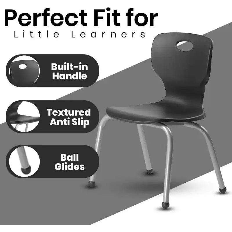 Ensemble Table et Chaises : Table à bord gris, Zuul noir 12''