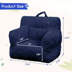 Fauteuil Poire pour Enfants, Chaise Confortable pour Tout-Petits avec Ours Fraise, Canapé Poire pour Tout-Petits Garçons et Filles, Canapé Paresseux Housse en Velours Côtelé Doux