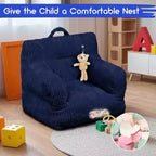 Fauteuil Poire pour Enfants, Chaise Confortable pour Tout-Petits avec Ours Fraise, Canapé Poire pour Tout-Petits Garçons et Filles, Canapé Paresseux Housse en Velours Côtelé Doux