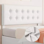 Lit de rangement grand lit/très grand lit avec 4 tiroirs et tête de lit réglable - Lit plateforme rembourré en lin/PU/velours