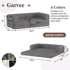 Canapé-lit en velours côtelé, matelas pliant avec cadre à forme fixe, futon convertible 3 places taille King, canapé de sol sans assemblage