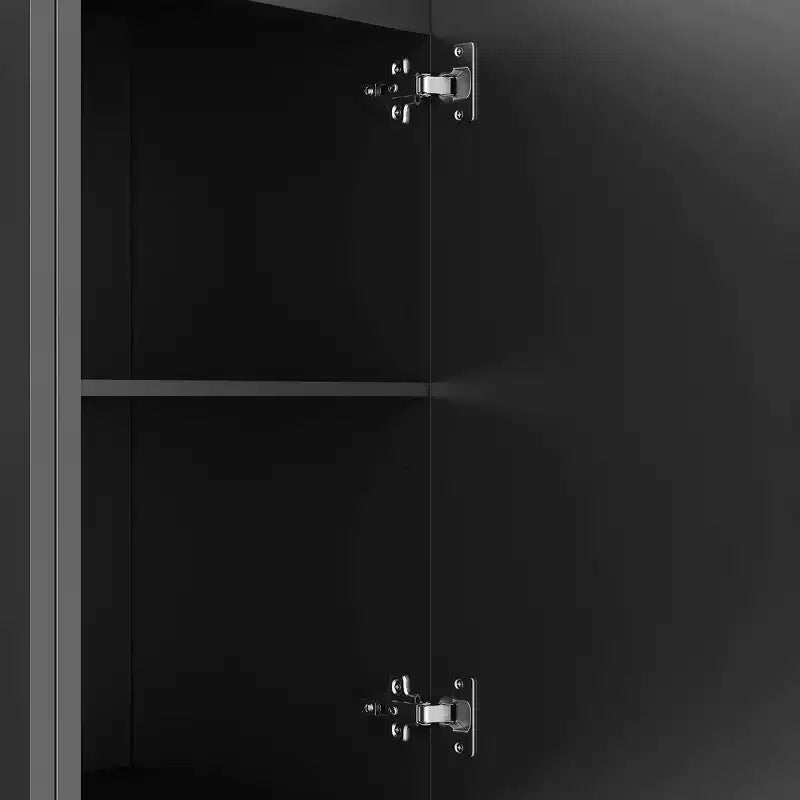 JVNOXK Buffet Encastré 56 Pouces Grand Style Moderne avec Espace de Rangement, Étagères Réglables, Peut Servir de Meuble Décoratif, Noir