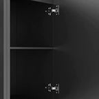 JVNOXK Buffet Encastré 56 Pouces Grand Style Moderne avec Espace de Rangement, Étagères Réglables, Peut Servir de Meuble Décoratif, Noir