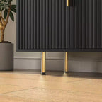 JVNOXK Buffet Encastré 56 Pouces Grand Style Moderne avec Espace de Rangement, Étagères Réglables, Peut Servir de Meuble Décoratif, Noir