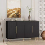 JVNOXK Buffet Encastré 56 Pouces Grand Style Moderne avec Espace de Rangement, Étagères Réglables, Peut Servir de Meuble Décoratif, Noir