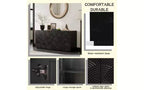 JVNOXK Buffet Encastré 56 Pouces Grand Style Moderne avec Espace de Rangement, Étagères Réglables, Peut Servir de Meuble Décoratif, Noir