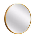HomeRoots 20 Gold Aluminum Round Framed Bathroom Vanity Mirror
