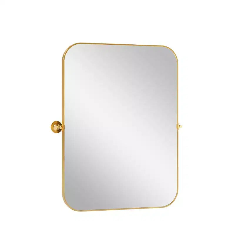HomeRoots 31 Gold Metal Tilting Framed Accent Mirror